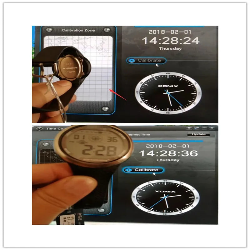 XONIX Mens Sports Watch Self Calibrating Digital Japan Mov't Waterproof 100m Swim Diver Outdoor Wristwatch Big Numbers