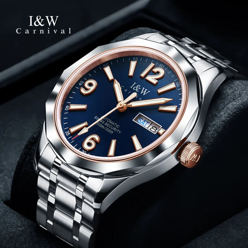 Luxury Tungsten Watch for Men 2024 New Japan SEIKO NH36A Movement Automatic Watches Men Sapphire Calendar Luminous Watch for Men