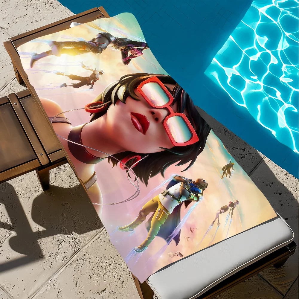 Game Art Funny F-Fortnite Towel Soft Beach Towels Trip Swim Pool Bathing Towel Gym Spa Home Decor Gift Holiday
