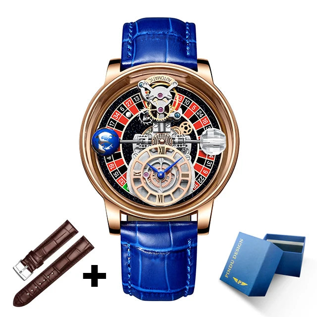 PINDU Upgraded Version Pindu Russian Roulette Celestial Series Quartz Watch Men's Astronomical Casino Las Vegas Men's Watch