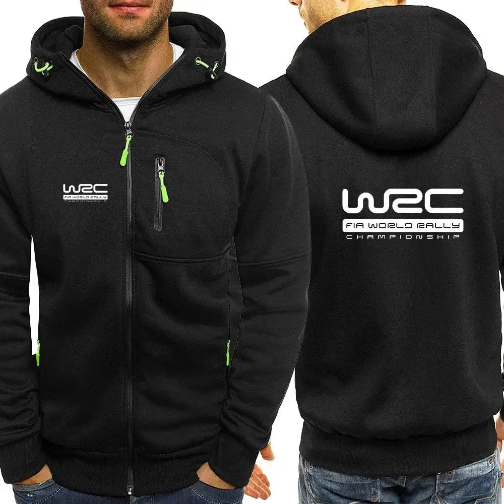 Produit gaming premium Fraquane, New Spring Autumn Men's World Rally Championship WRC Logo Printing Fashion Hooded Streetwear Casual Zipper High Quality Hoodies