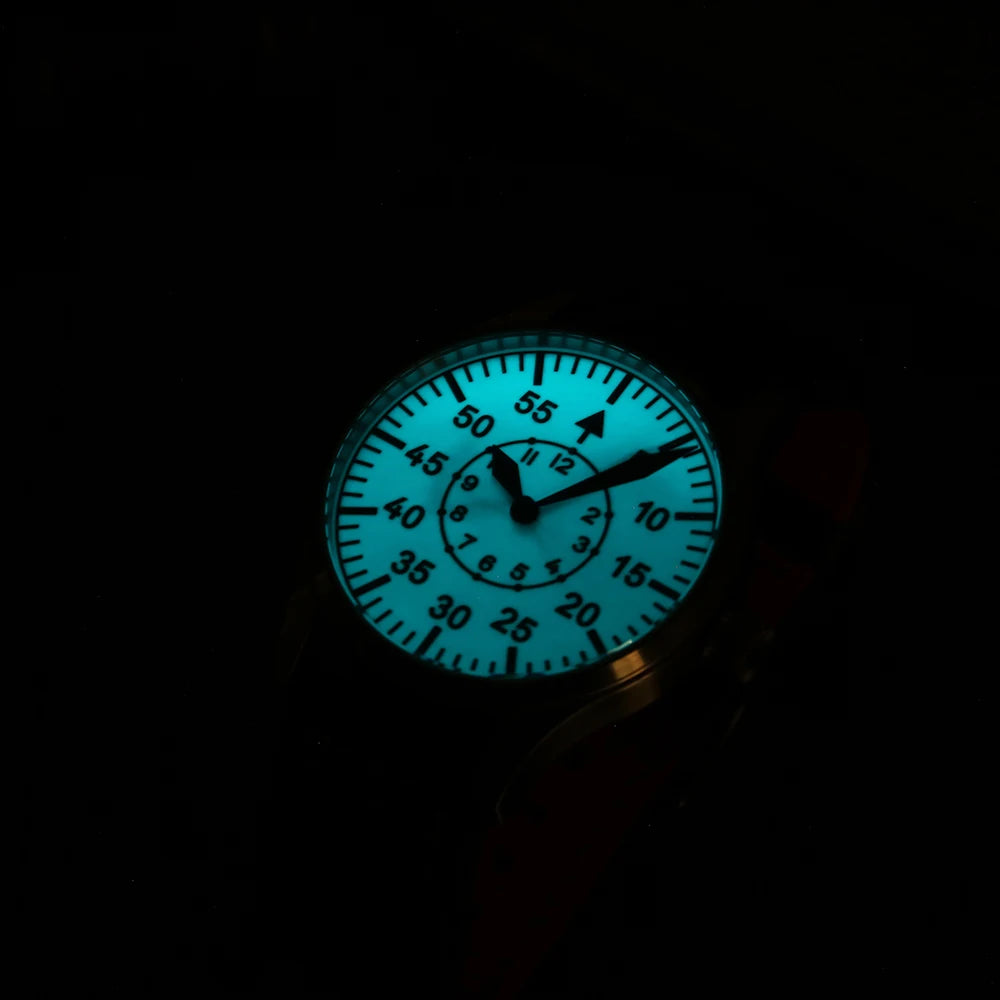 【Escapement Time】Automatic Movement Pilot Watch withType-B or Type-A Black Dial and 40mm Case waterproof 100M