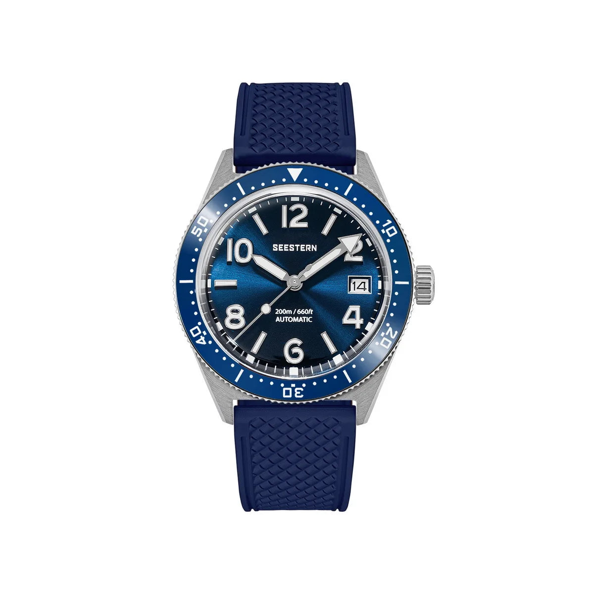 SEESTERN Diver Men's Watch Automatic Mechanical Wristwatches NH35 Movement Ceramic Bezel 20Bar Waterproof Sapphire Luminous S434-2