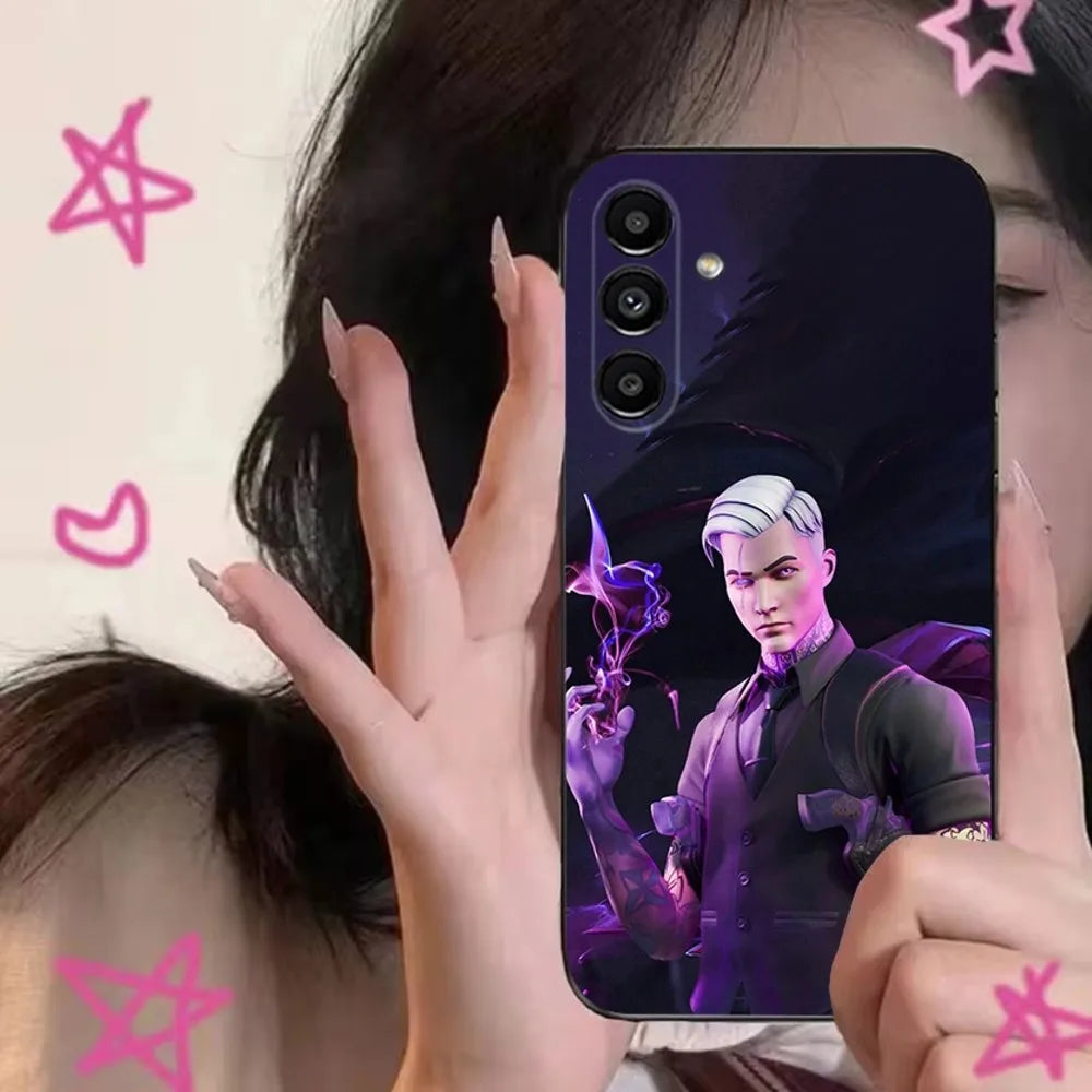 R-Royales F-Fortnites Phone Case For Samsung S24,S21,S22,S23,S30,Ultra,S20,Plus,Fe,Lite,Note,10,9,5G Black Soft Cover