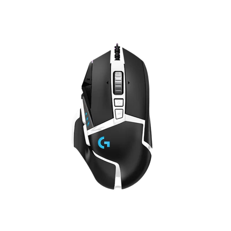 Rato gaming com cabo Logitech G502 HERO para e-sports, rato mecânico RGB com peso ajustável e macro programável para battle royale