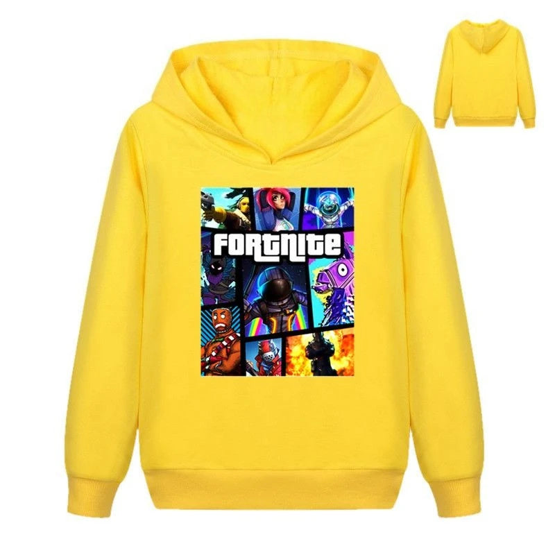 Fortnite Game Printed Children's Hoodies Cartoon Comfortable Suit Loose Long Sleeve Tops Autumn Winter Clothes