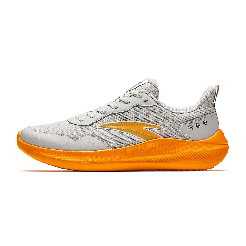 ANTA QINGKONG Men's winter shock-absorbing leather running shoes, wear-resistant running, lightweight commuting sports shoes