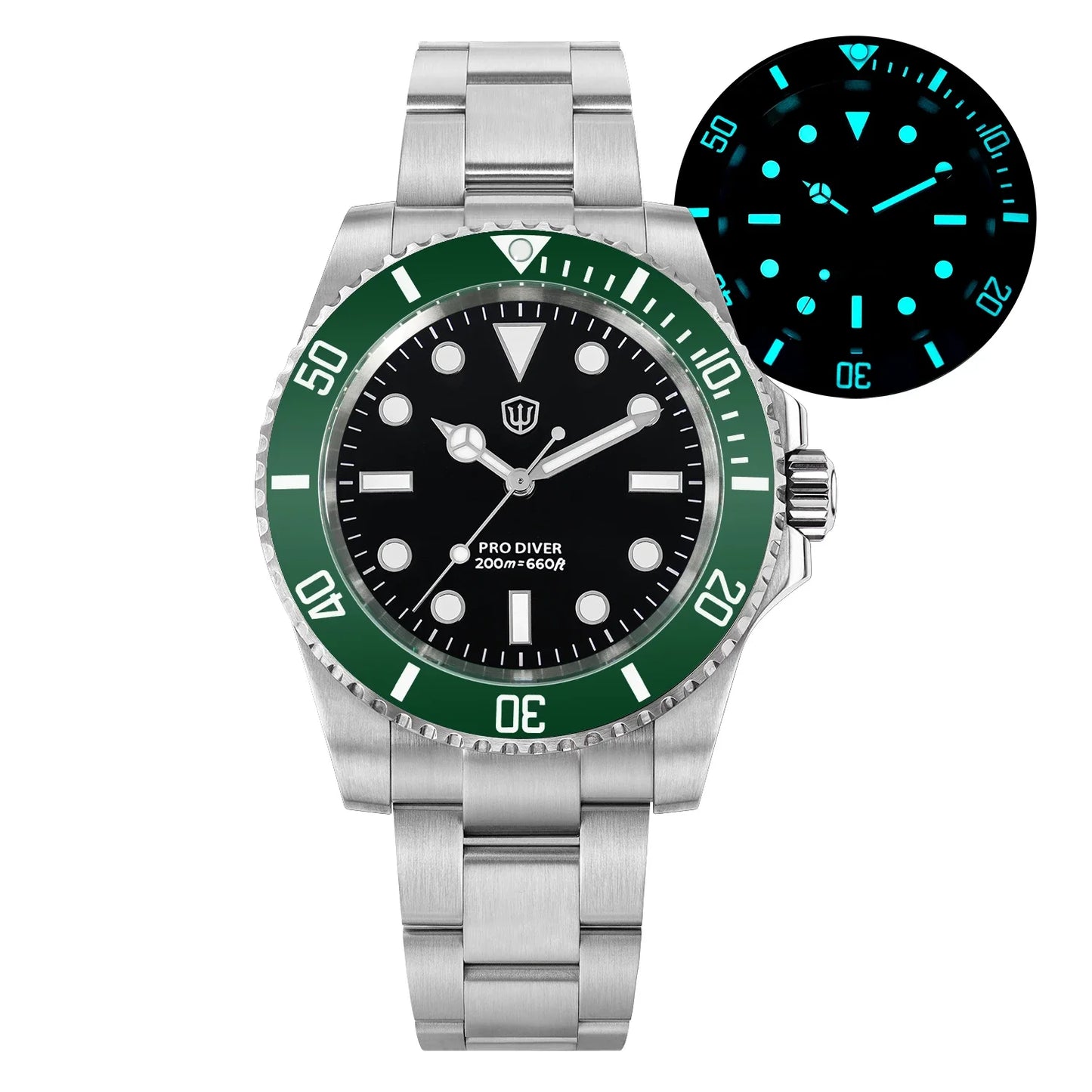 Watchdives WD1680Q V2 VH31 Sweep Second Quartz Watch Ceramic Bezel Ar Sapphire Bgw9 200M Waterproof 316L Wrist Watch Men Watches