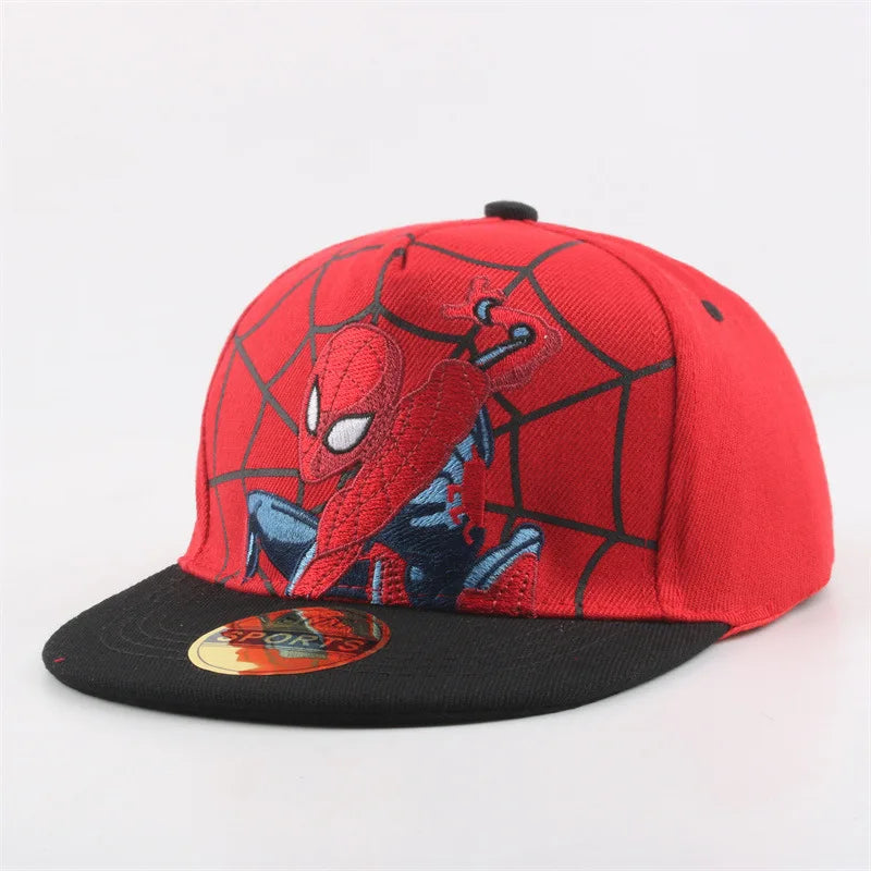 Spiderman Baseball Cap Cartoon Embroidery Snapback Hat Boys Outdoor Sun Hat Hip Hop Flat Brim Sports Caps Children Birthday Gift
