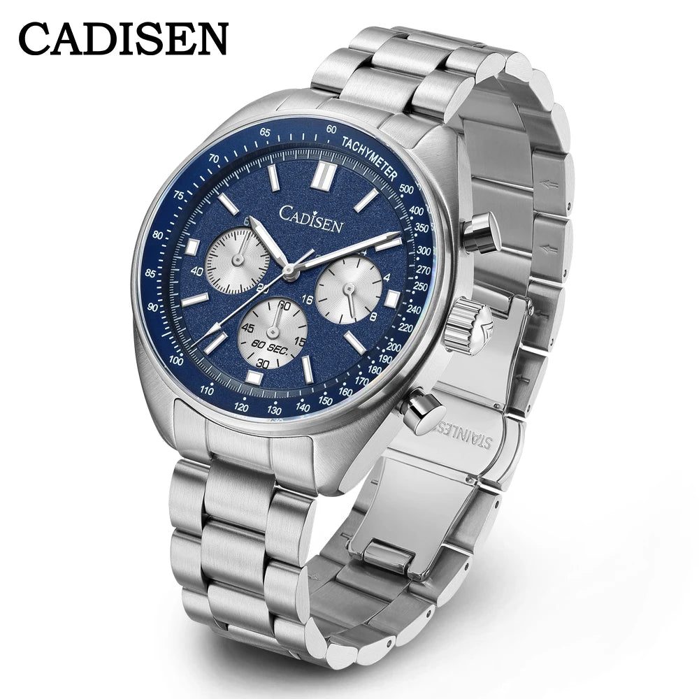 CADISEN 2024 New Men's Watches Quartz Business Watches Japan VD53 Men's Clock Top Brand Luxury Watch Men's Chronograph Watch