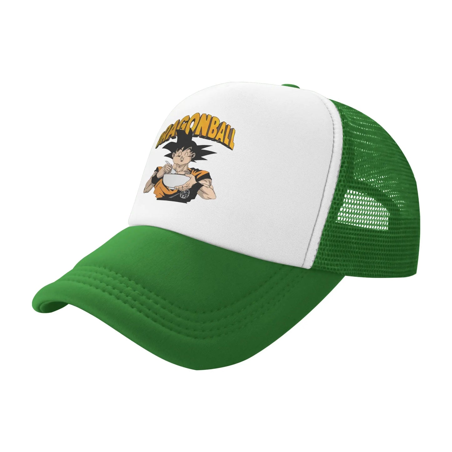 DBZ dragon ball Goku Eating Ramen Mesh Baseball Caps Adult Sun Hats Adjustable Snapback Caps Sun Caps Summer Trucker Caps