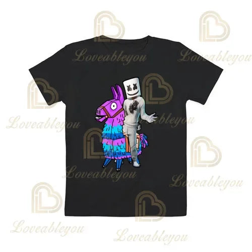 T-shirt Fortnite z kreskówkowym motywem dla chłopców i dziewczynek, Battle Royale 3D, 3–14 lat, Victory Royale, topy gamingowe dla dzieci i nastolatków