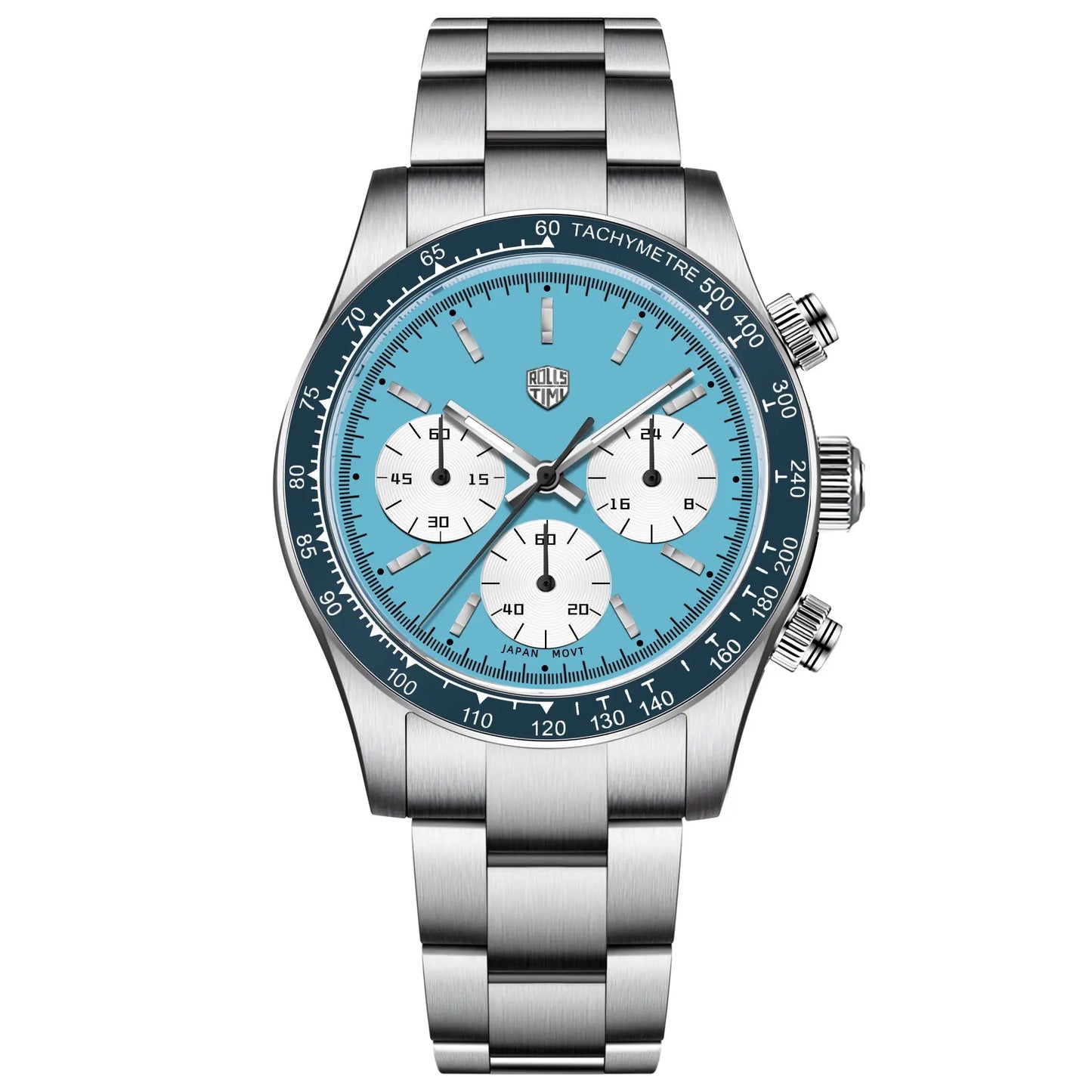 Rossitimi Casual Elegance Men Quartz Watch Light Luxury Premium Stainless Steel Sapphire Small Three-Pin Luminous Diving Watch