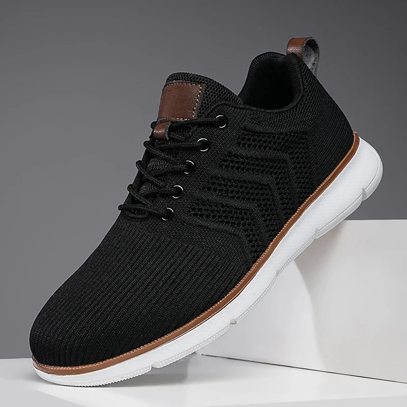 Casual Sneaker Shoes, Breathable Men's Walking Mesh, Soft Sole Outdoor Anti-Slip Travel Comfortable Running Shoes, Tenis Masculino