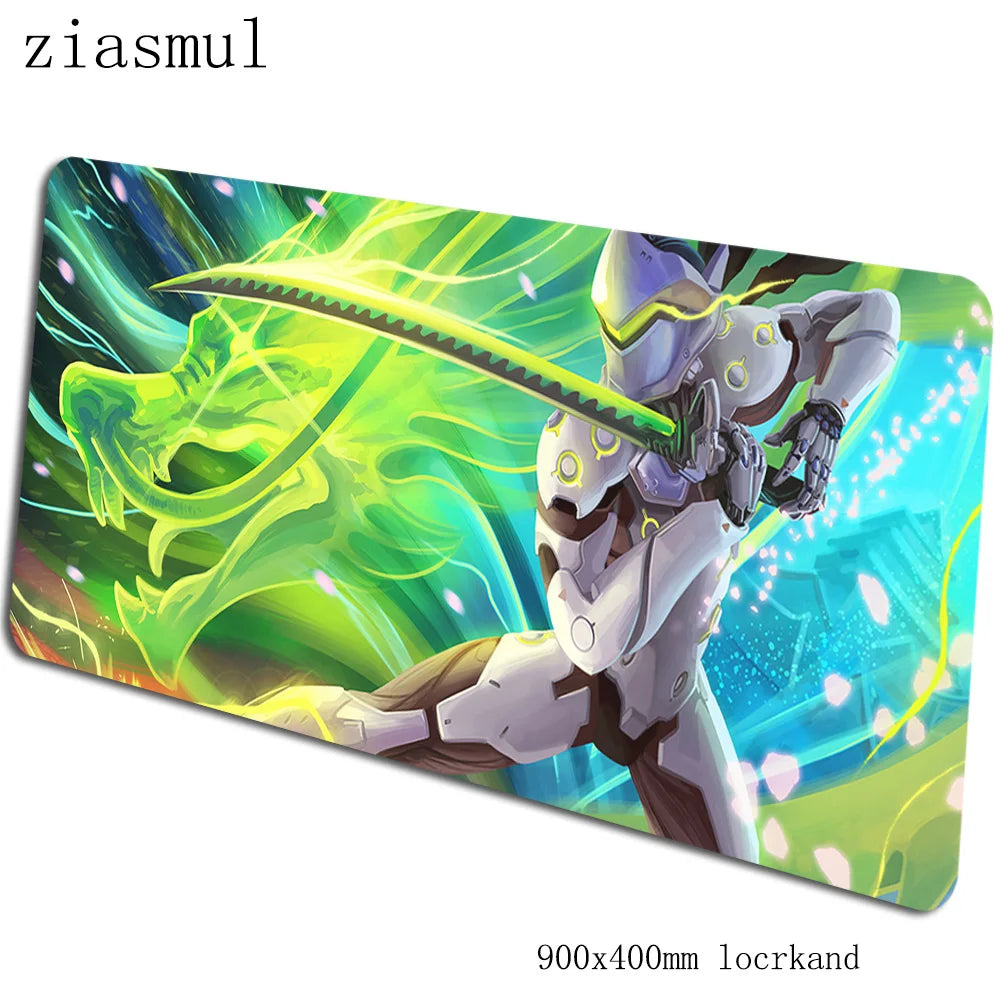 Tappetino per mouse Overwatch 90x40cm, tappetino gaming estetico, splendido tappetino personalizzato per gamer, base per mouse e tastiera PC