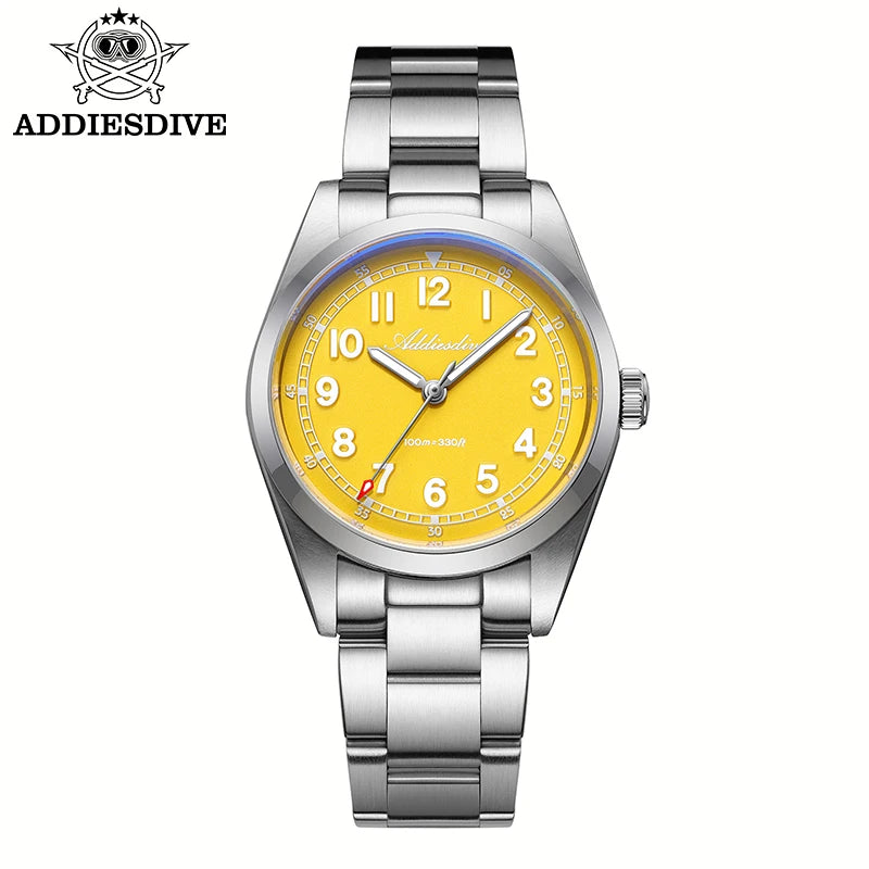 ADDIESDIVE 2026 New Men's Luxury Quartz Watch 100m Water Resistance Sapphire Crystal Japanese Movement BGW9 Blue Lume AD2521