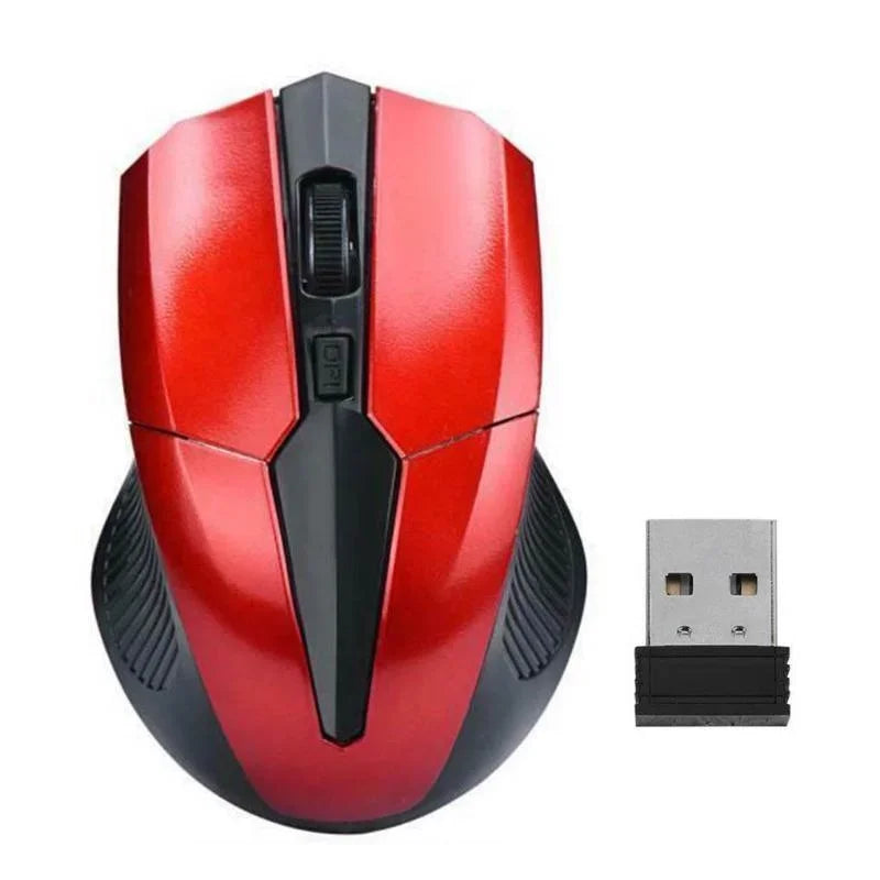 Bezdrátová myš 2.4Ghz 1200DPI, nastavitelná optická herní myš pro domácnost, kancelář a hraní na PC, počítači a notebooku