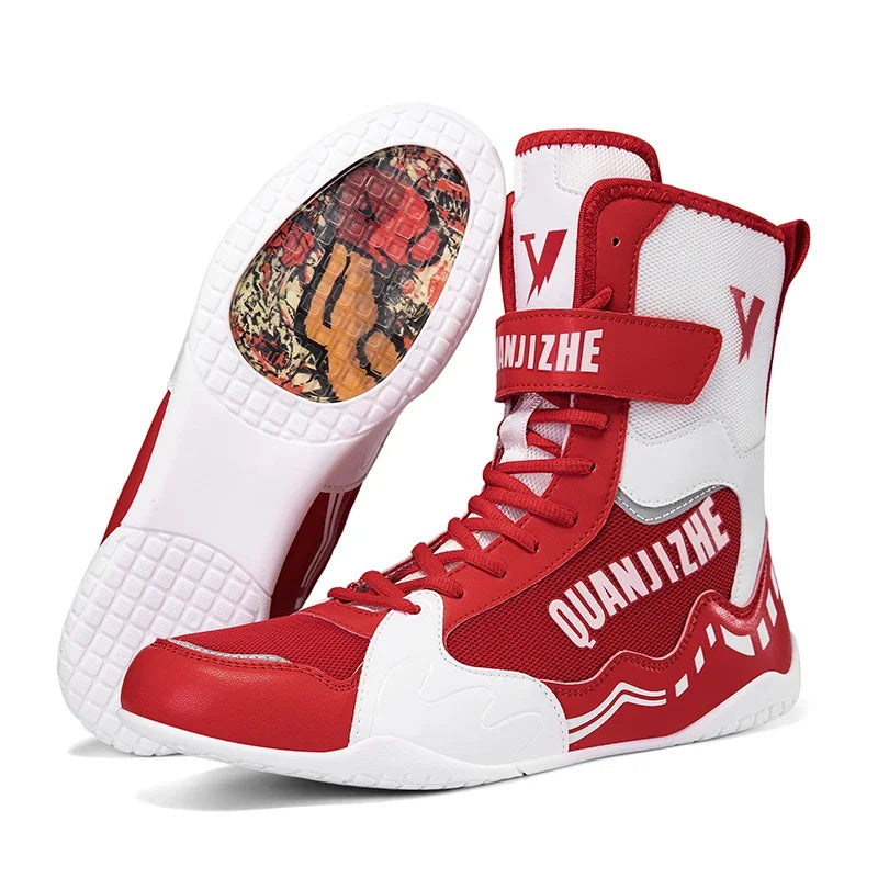 2026 Professional Wrestling Shoes For Men Lightweight Training Boxing Sneakers Large Size Black White Gym Outdoor Sports