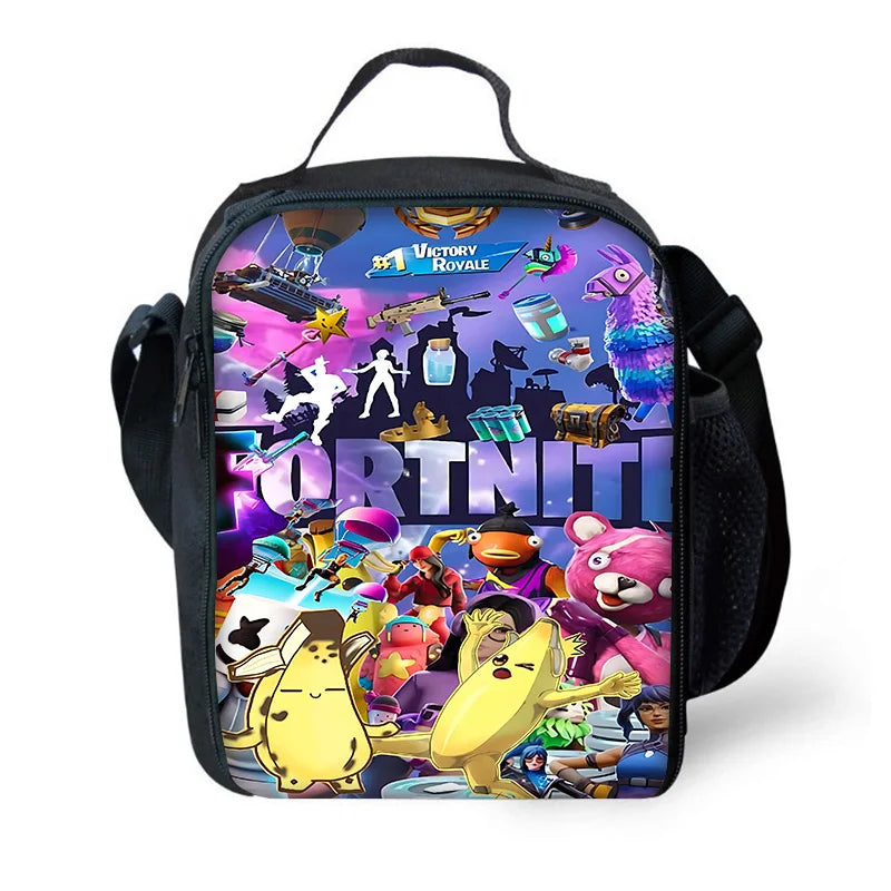 Child Insulated Large Capacity Bag for Boys Hot Game Fortnite Girls Student Outdoor Picnic Reusable Thermal Cooler Lunch Box