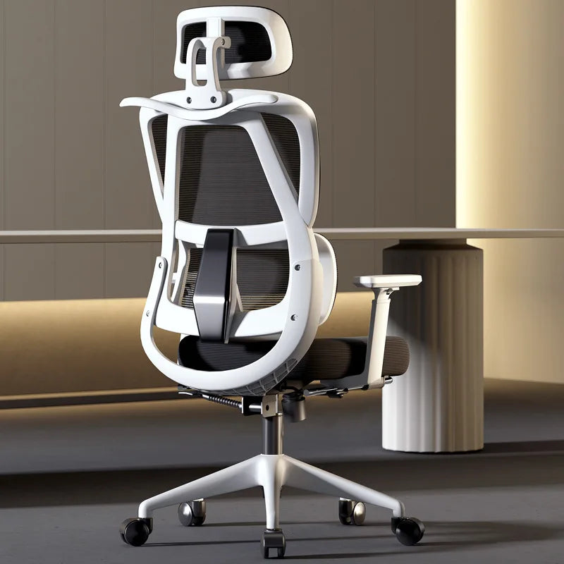 Ergonomic Gaming Chair with Adjustable Footrest, Reclining Office Chair, Posture Support Computer Chair with 2D/3D Armrests for Home Office