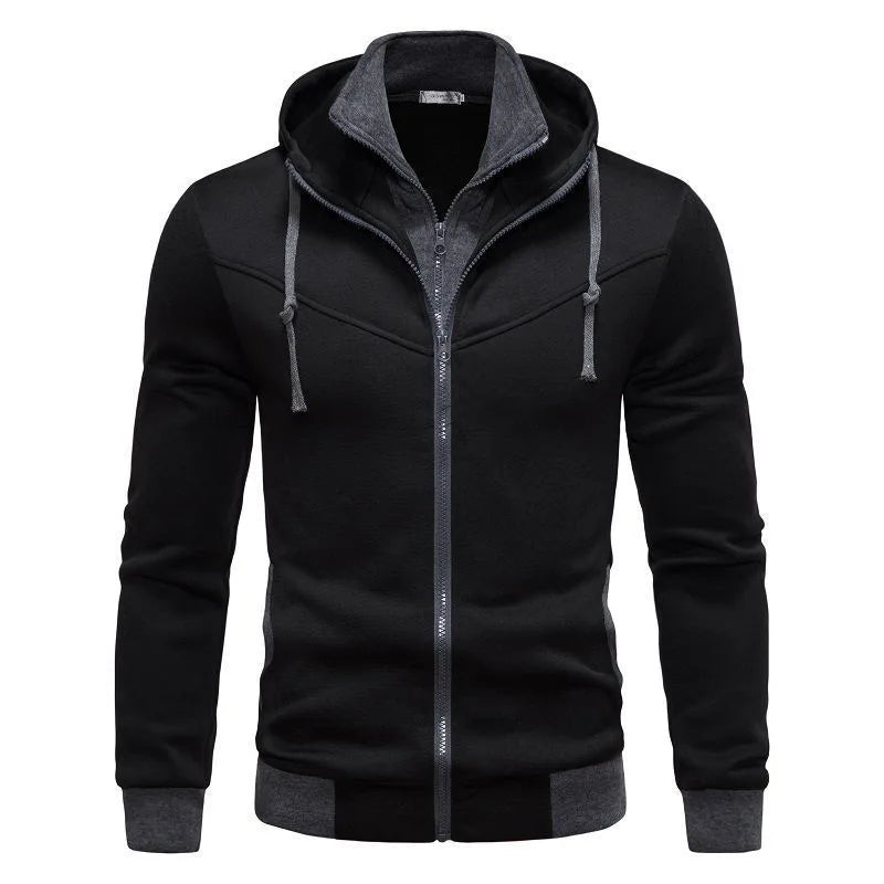 Produit gaming premium Fraquane, Autumn men's sportswear long sleeved jacket hooded sweatshirt zipper opening jacket men's hooded sweatshirt slim fit men's cloth.