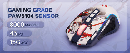 Redragon M612AK PRO RGB Gaming Mouse 8000 DPI Wired/Wireless Optical Mouse 9 Programmable Buttons 7 Backlit Modes