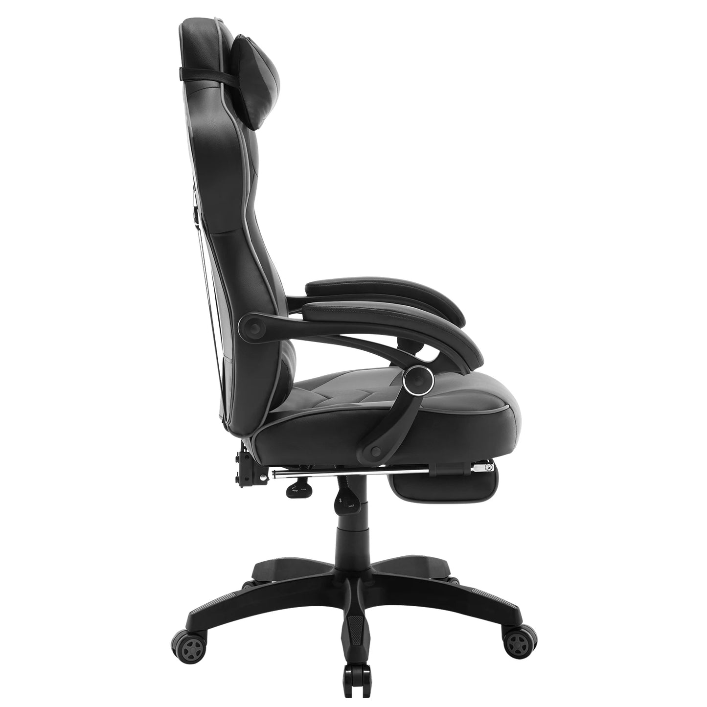 WOLTU Racing Gaming Chair Ergonomic Office Chair with Footrest, Adjustable Reclining Gamer Chair, Swivel Computer Desk Chair with Headrest & Lumbar Support