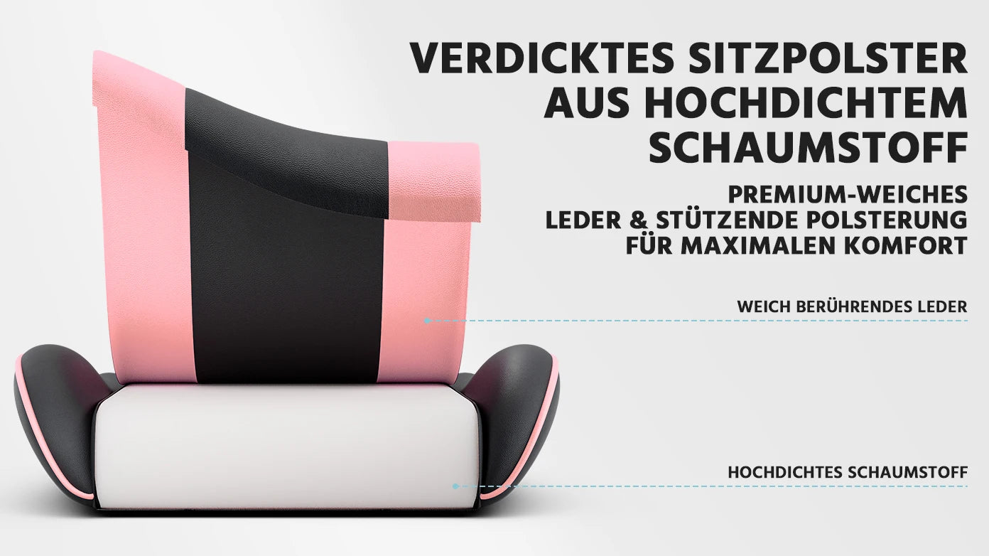 Black & Pink Gaming Chair Ergonomic PU Leather Computer Chair with Footrest, Adjustable High-Back Gaming Chair with Lumbar Support & Headrest