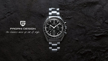 PAGANI DESIGN 2026 New V6 Moon Watches Men Luxury Quartz Watch For Men Speed Sport Chronograph AR Sapphire crystal Wristwatch