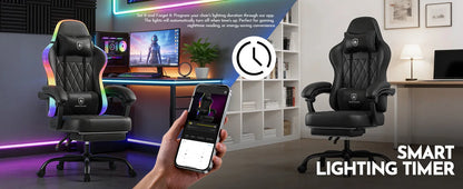 GTPLAYER Gaming chair Office Chair Gaming Chair with LED Light Bar Gamer chair Backrest with storage s bag Ergonomic