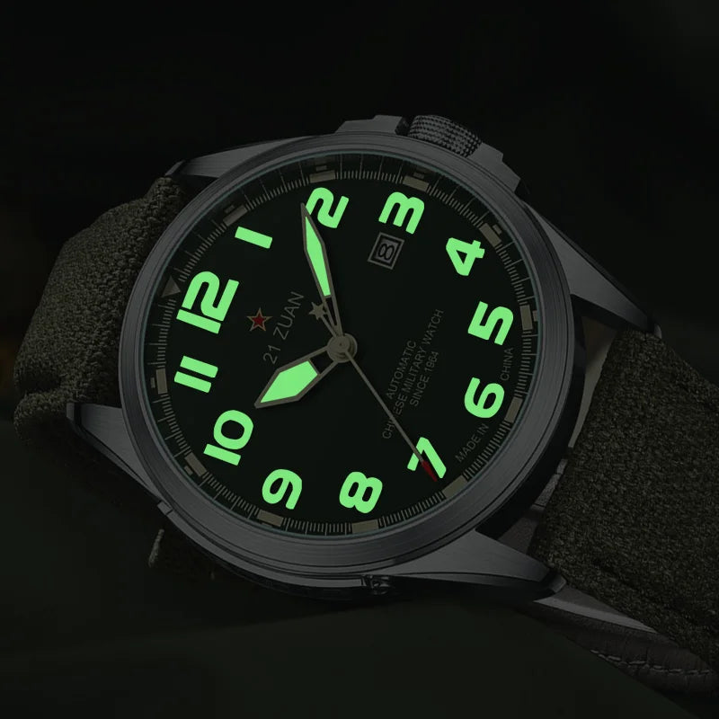 Seagull D581 Men's Automatic Mechanical Watch Military Retro Fashion Clock  Luminous Waterproof Sport Wristwatch Mens Gift