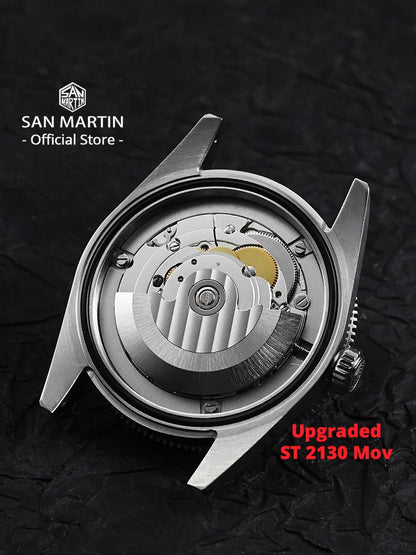 San Martin New Upgraded 37mm BB54 Vintage Men Diver Watch ST2130 Automatic Mechanical Sapphire Luminous Waterproof 200m SN0138