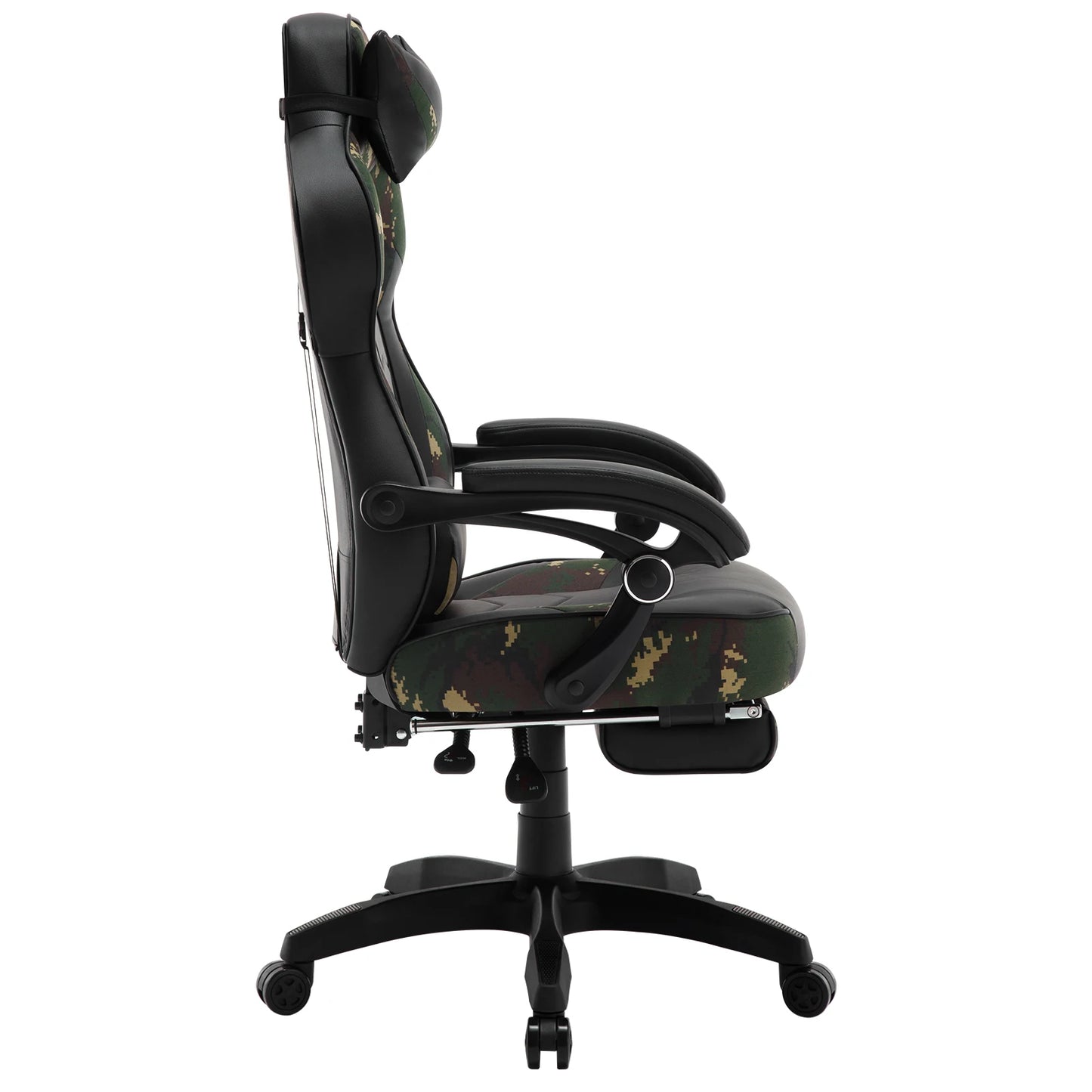 WOLTU Racing Gaming Chair Ergonomic Office Chair with Footrest, Adjustable Reclining Gamer Chair, Swivel Computer Desk Chair with Headrest & Lumbar Support