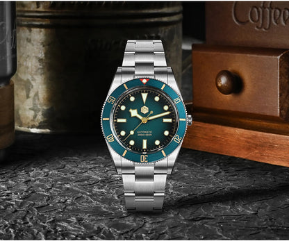 San Martin New Upgraded 37mm BB54 Vintage Men Diver Watch ST2130 Automatic Mechanical Sapphire Luminous Waterproof 200m SN0138