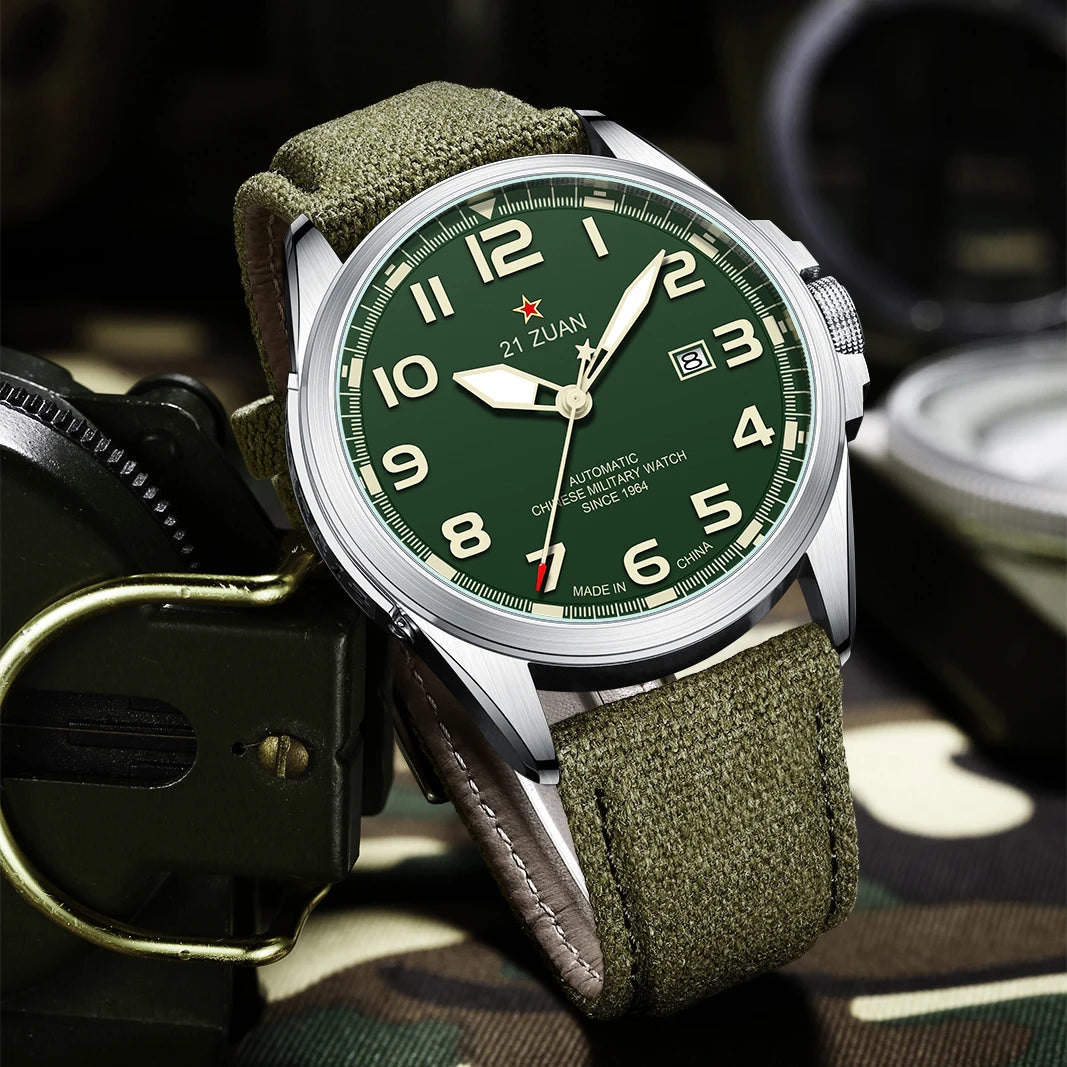 Seagull D581 Men's Automatic Mechanical Watch Military Retro Fashion Clock  Luminous Waterproof Sport Wristwatch Mens Gift