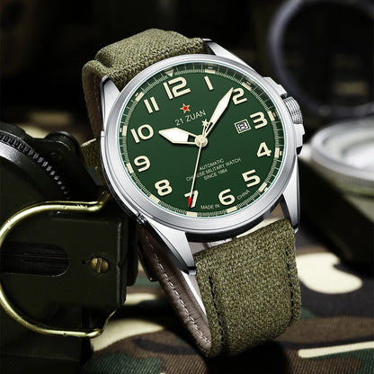 Seagull D581 Men's Automatic Mechanical Watch Military Retro Fashion Clock  Luminous Waterproof Sport Wristwatch Mens Gift