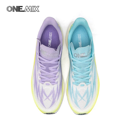 ONEMIX 2025 Scarpe sportive da running uomo donna con piastra in carbonio, traspiranti, ammortizzate, antiscivolo, PB, leggere, a rimbalzo