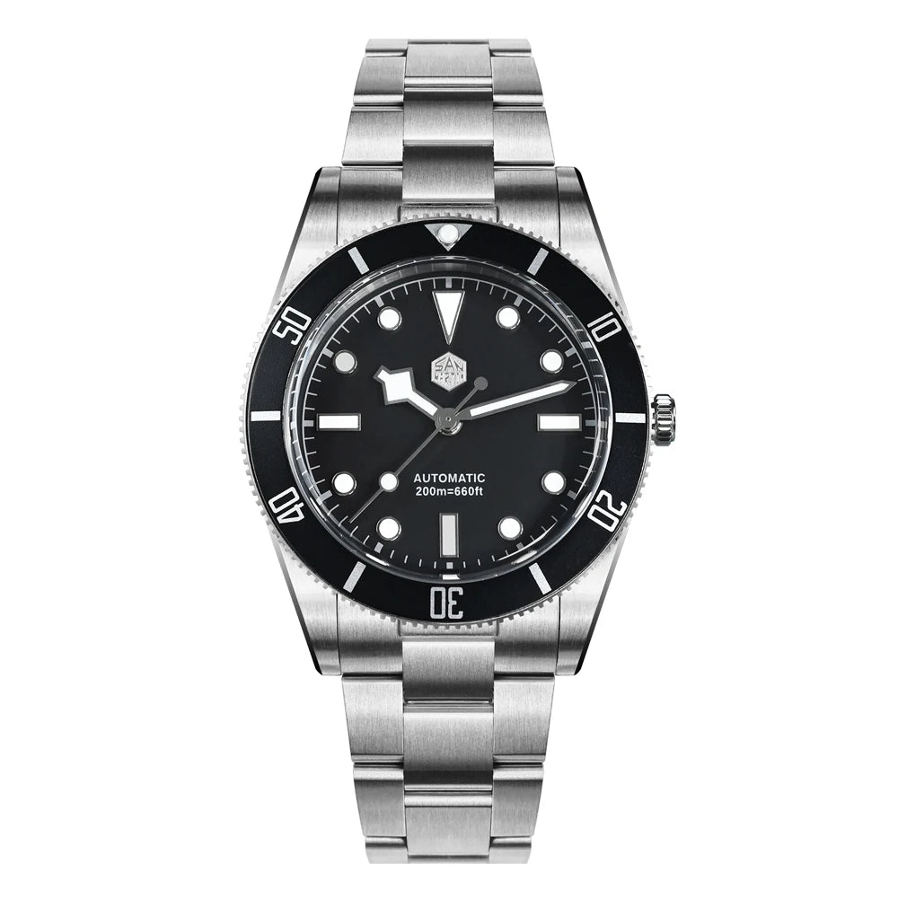 San Martin New Upgraded 37mm BB54 Vintage Men Diver Watch ST2130 Automatic Mechanical Sapphire Luminous Waterproof 200m SN0138