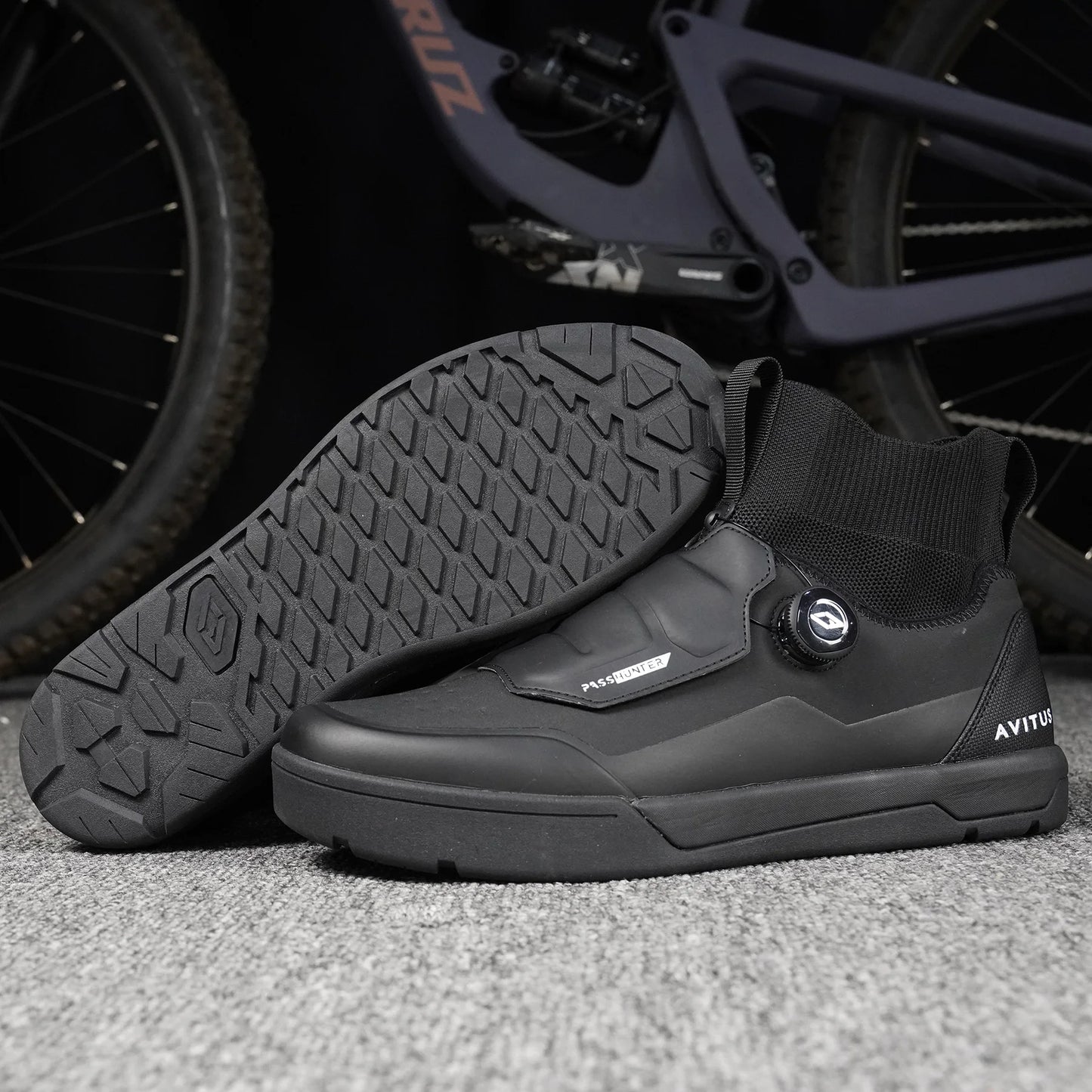 Avitus MTB Shoes for All Mountain Bike Flat Pedals or SPD Cleat Compatible Arcas Cycling Shoes