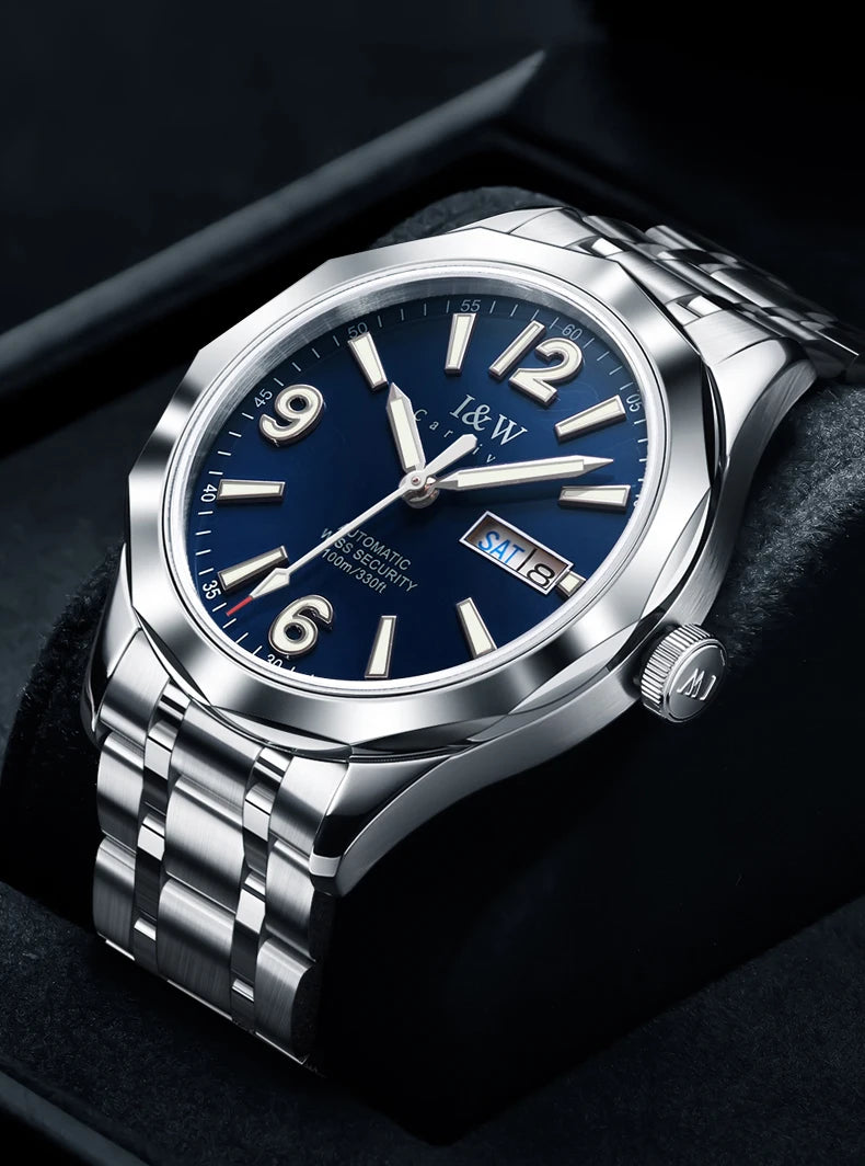 Luxury Tungsten Watch for Men 2024 New Japan SEIKO NH36A Movement Automatic Watches Men Sapphire Calendar Luminous Watch for Men