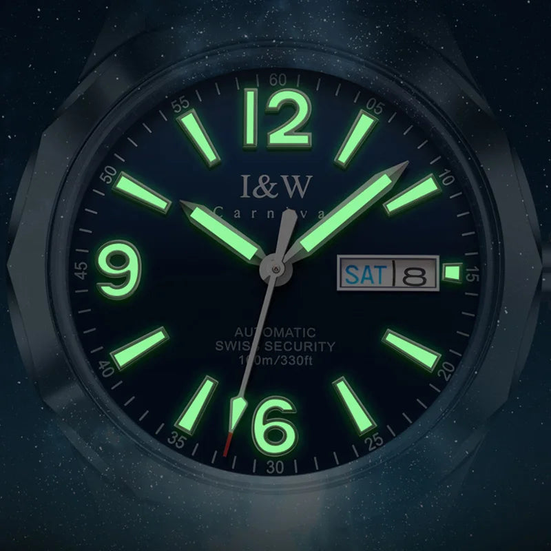 Luxury Tungsten Watch for Men 2024 New Japan SEIKO NH36A Movement Automatic Watches Men Sapphire Calendar Luminous Watch for Men