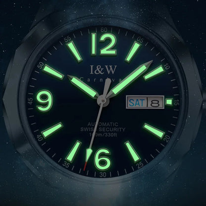 Luxury Tungsten Watch for Men 2024 New Japan SEIKO NH36A Movement Automatic Watches Men Sapphire Calendar Luminous Watch for Men
