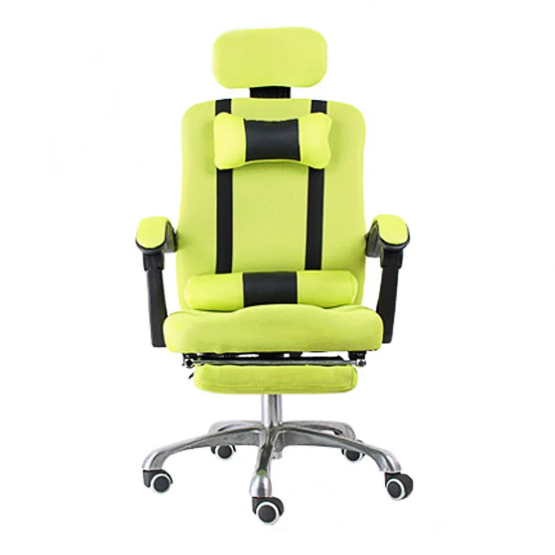 Ergonomic Mesh Office Chair with Footrest, Computer Chair with Adjustable Headrest, Reclining Home Office Chair BR-10