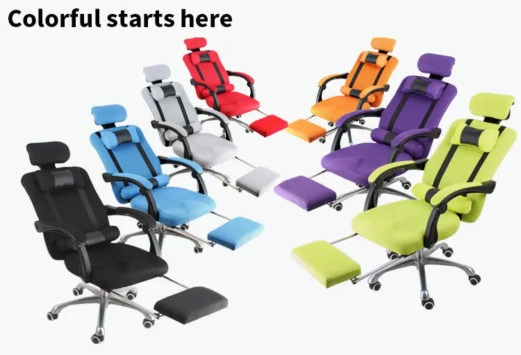 Ergonomic Mesh Office Chair with Footrest, Computer Chair with Adjustable Headrest, Reclining Home Office Chair BR-10