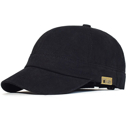 Baseballová čepice s krátkou krempou, bavlněná, pro muže i ženy, měkká, vintage, „dad hat“, nastavitelná, ve stylu trucker, nízkoprofilová čepice