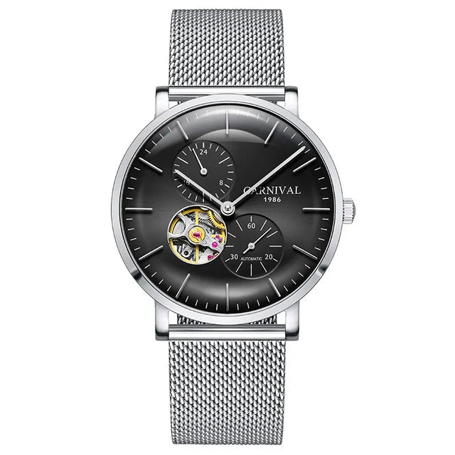 Reloj mecánico para hombre Carnival – Reloj de pulsera automático de lujo con cristal de zafiro