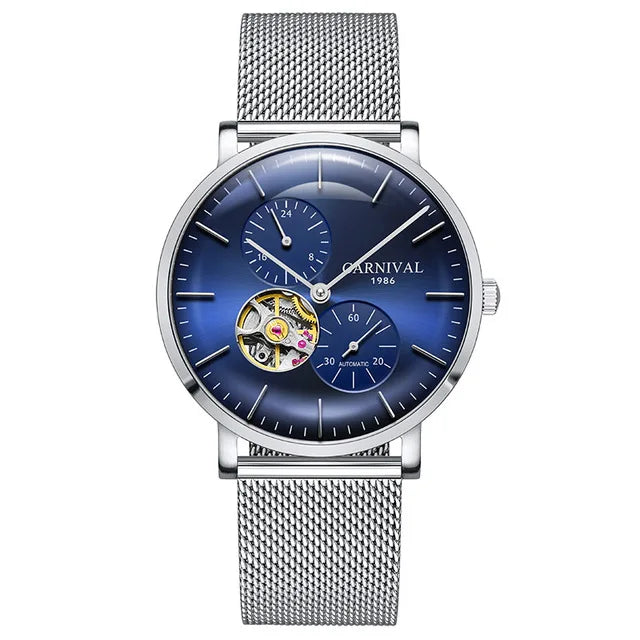 Reloj mecánico para hombre Carnival – Reloj de pulsera automático de lujo con cristal de zafiro