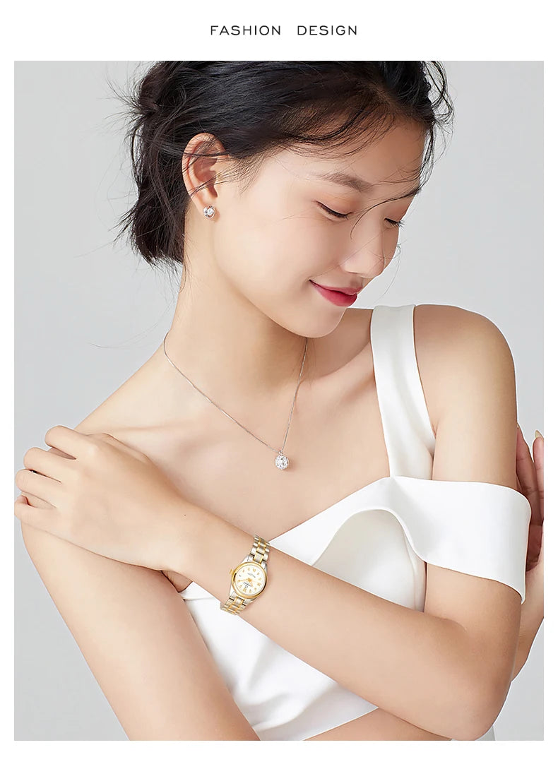 CARNIVAL Brand Luxury Mechanical Watch for Women Ladies Fashion Sapphire Automatic Movement Wristwatches Waterproof Watch for Women