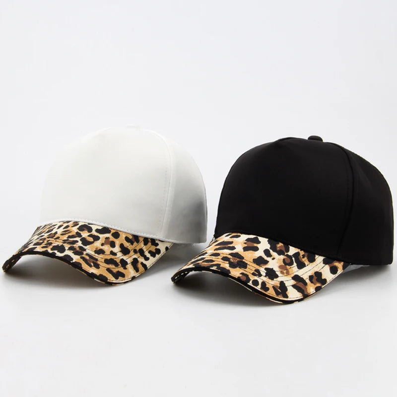 CNTANG Gorra de béisbol con estampado de leopardo para mujer. Gorras de moda hip hop. Gorra informal de marca de diseño para mujer. Gorra snapback para mujer y niñas. Gorras