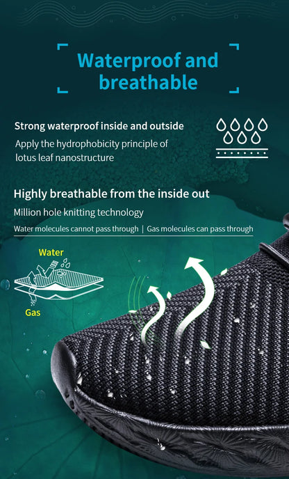 ONEMIX Waterproof Running Shoes for Men Breathable Lightweight Women Training Walking Sneakers Outdoor Trekking Slip-On Sports Shoes
